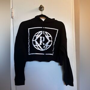 Ritual Apparel Cropped Pullover Hoodie | Black | Size Medium